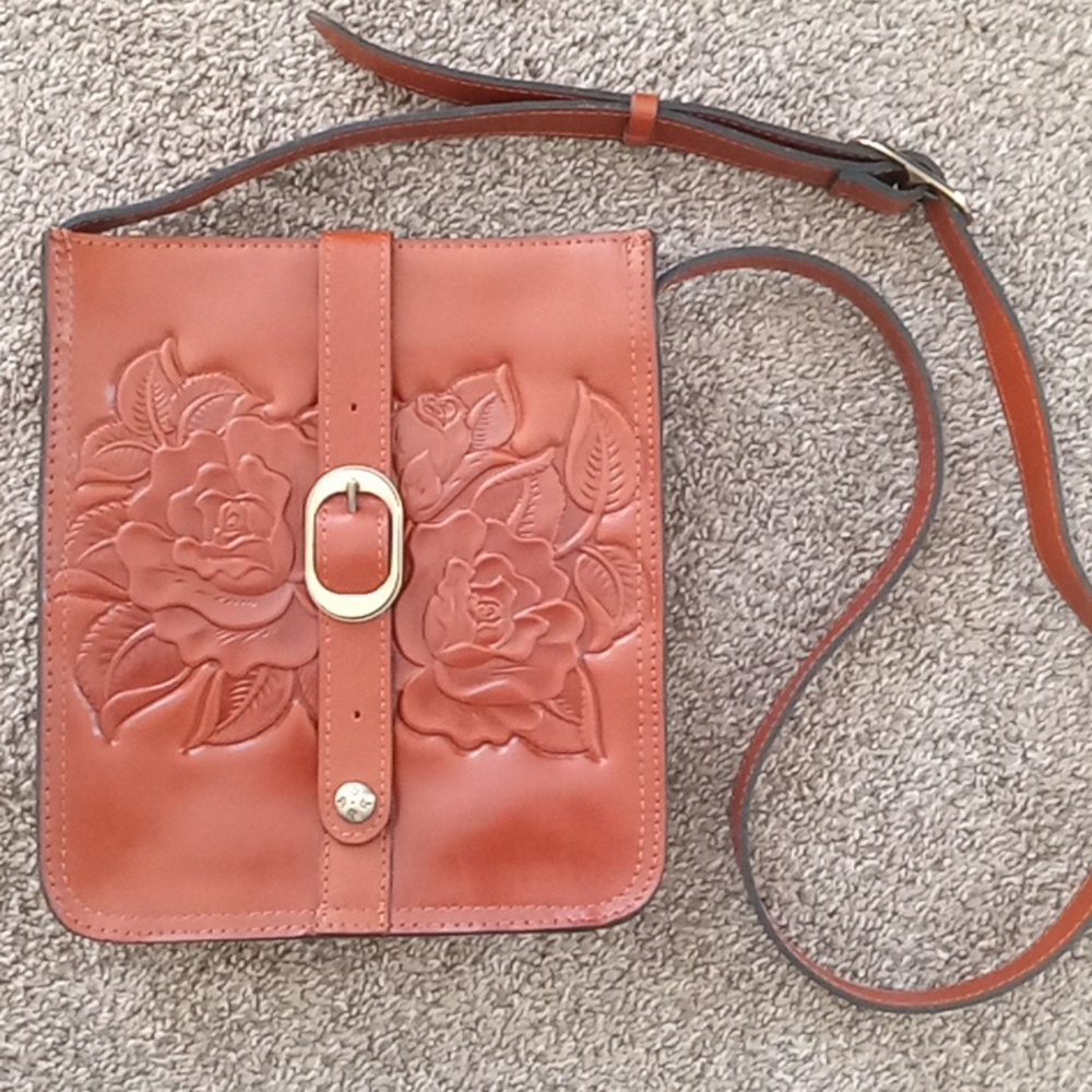 Patricia Nash Floral Tooled Leather Crossbody